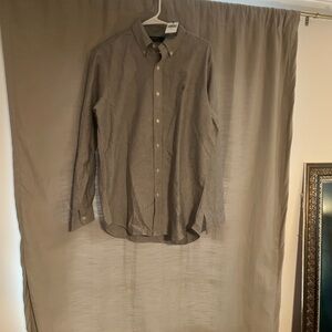 Men's Classic Gray Button-Down Shirt Polo Ralph Lauren